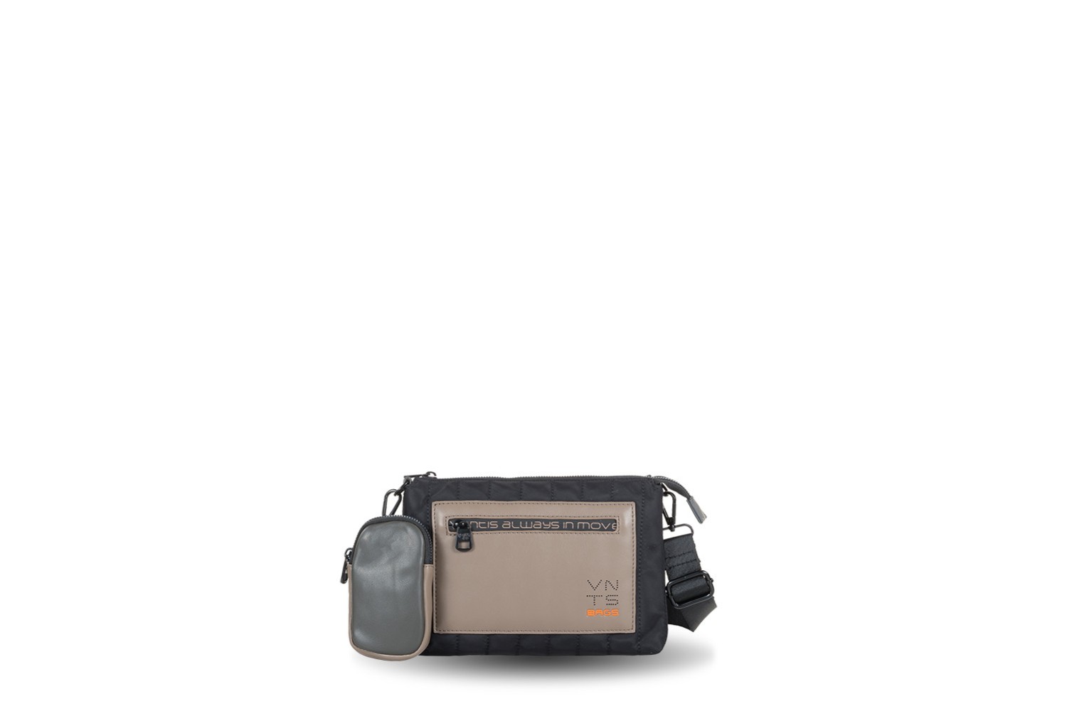 BANDOLERA / BOLSO DE MANO VENTIS NEGRO TAUPE 242.545-01