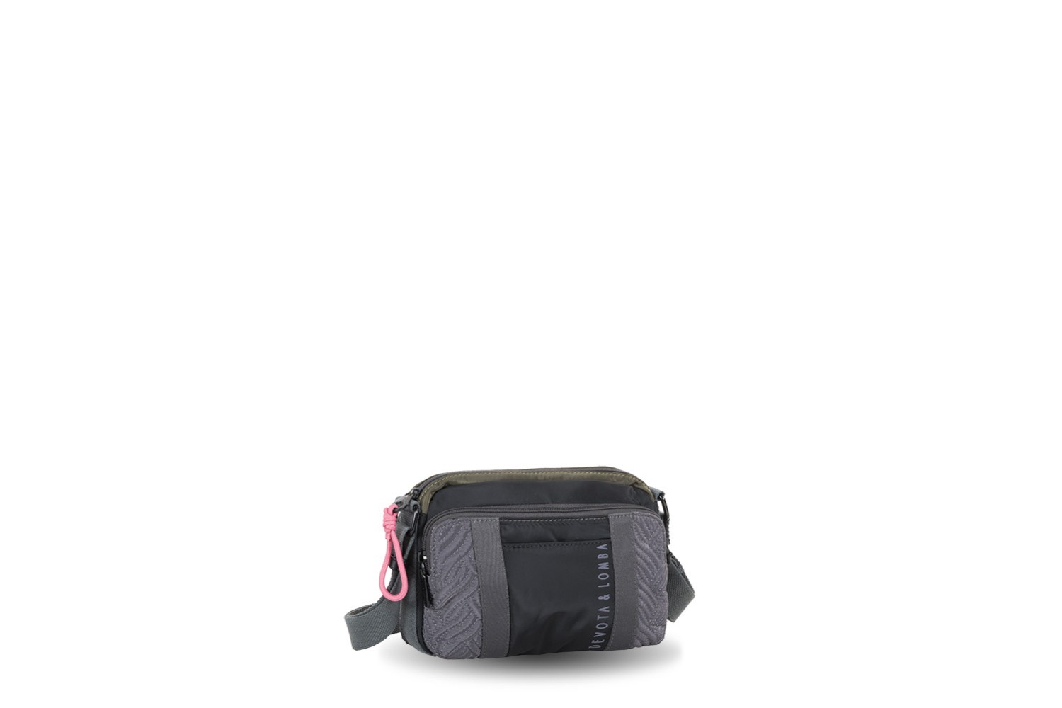 BANDOLERA DEVOTA & LOMBA FIELD NEGRO GRIS 241.990–01