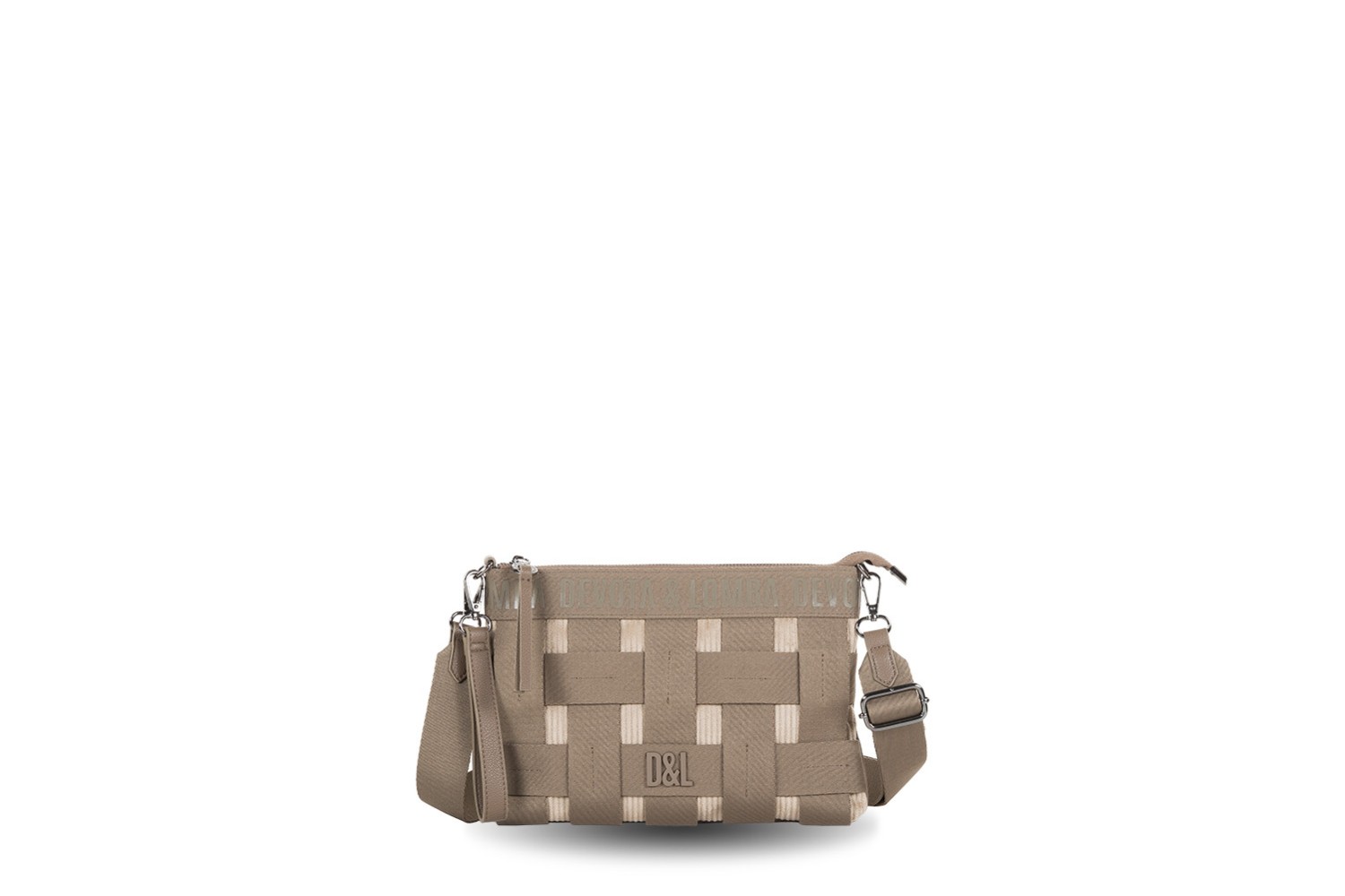 BANDOLERA / BOLSO DE MANO DEVOTA & LOMBA CROSS TAUPE 241.802-01