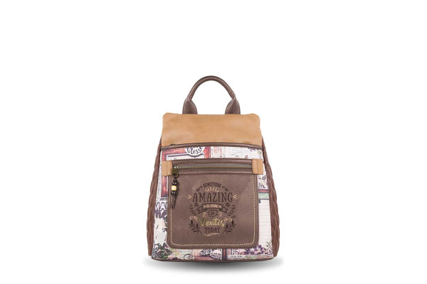 MOCHILA ANTIRROBO VENTIS MARRÓN MULTICOLOR 252.684-01