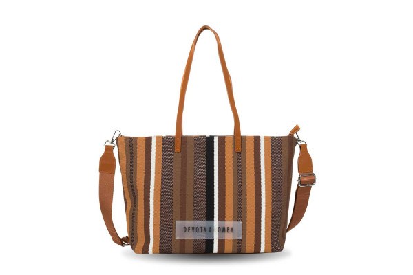 BOLSO / BANDOLERA DEVOTA & LOMBA KNIT TIERRA 260.753-04