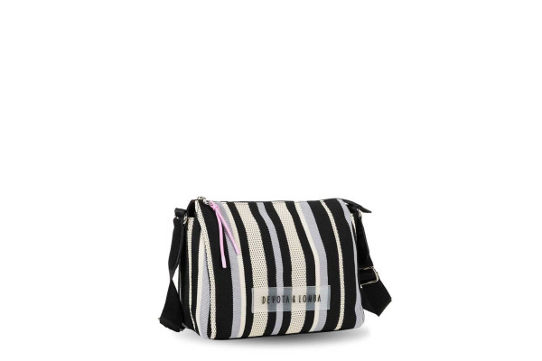 BANDOLERA DEVOTA & LOMBA KNIT NEGRO 260.706-01 2