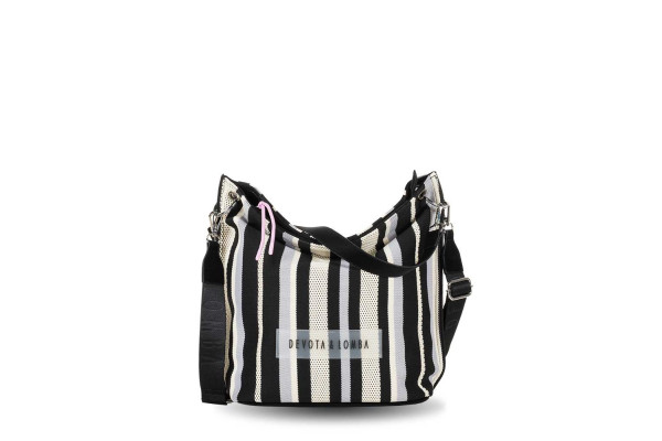 BOLSO / BANDOLERA DEVOTA & LOMBA KNIT NEGRO 260.701-01